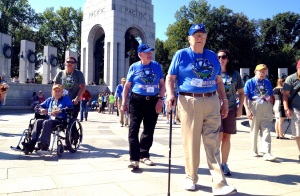 WWII vets at memorial